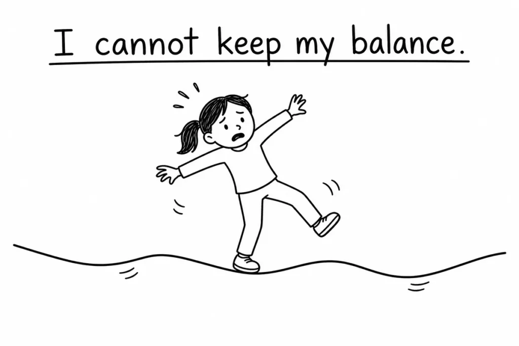 I cannot keep my balance.
