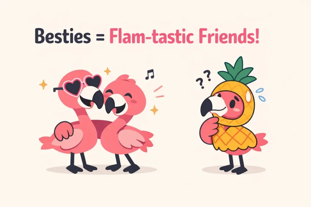 Friendship and Fun Flamingo Puns