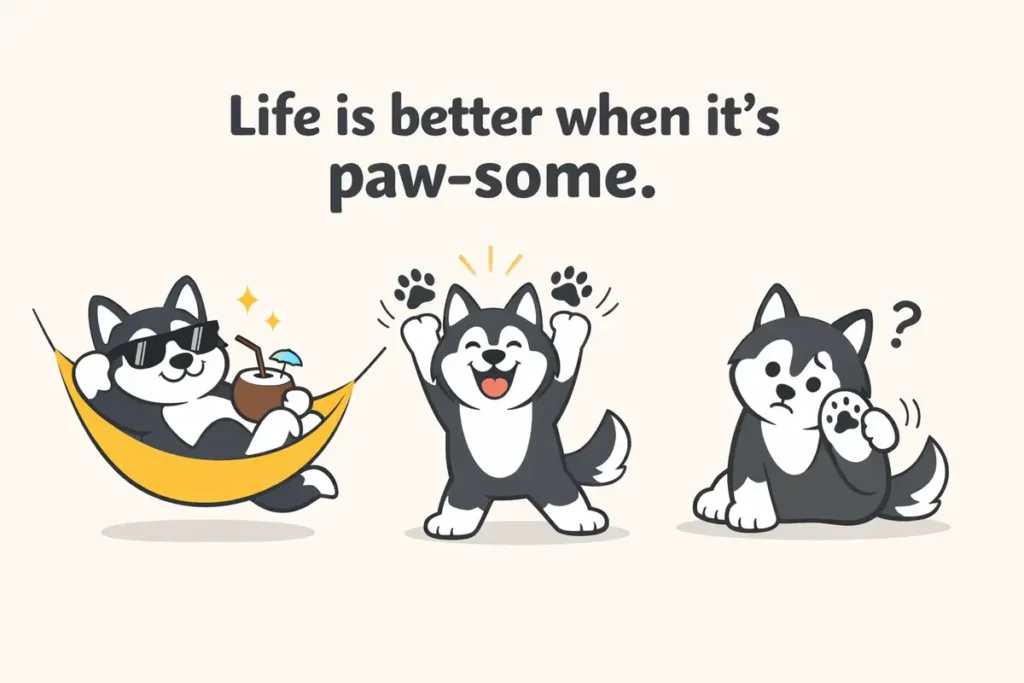 Playful Husky Puns