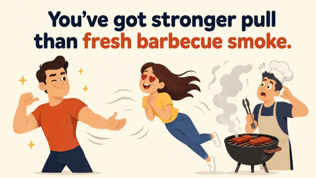 You’ve got stronger pull than fresh barbecue smoke.