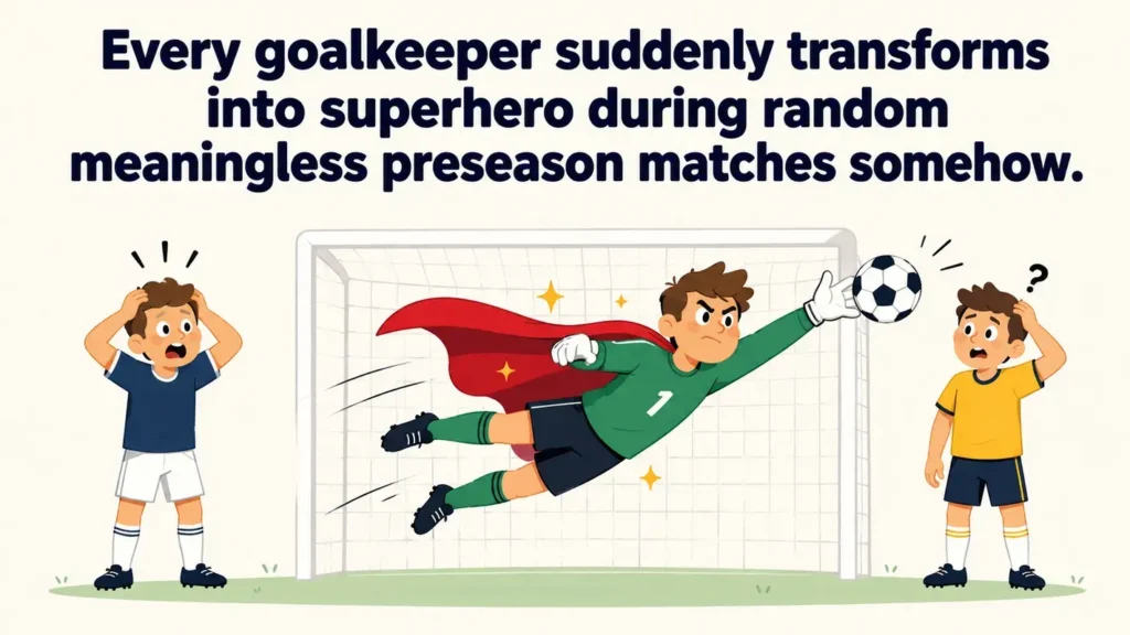 Every goalkeeper suddenly transforms into superhero during random meaningless preseason matches somehow.