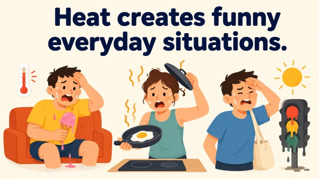 Heat creates funny everyday situations.how-hot-is-it-jokes