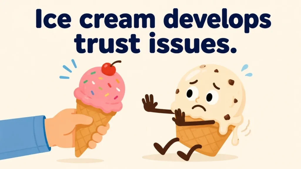Ice cream develops trust issues.