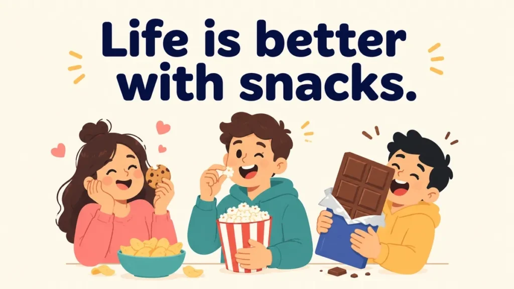 Life is better with snacks.