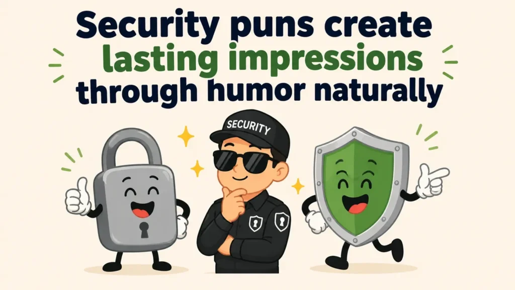 Security puns create lasting impressions through humor naturally