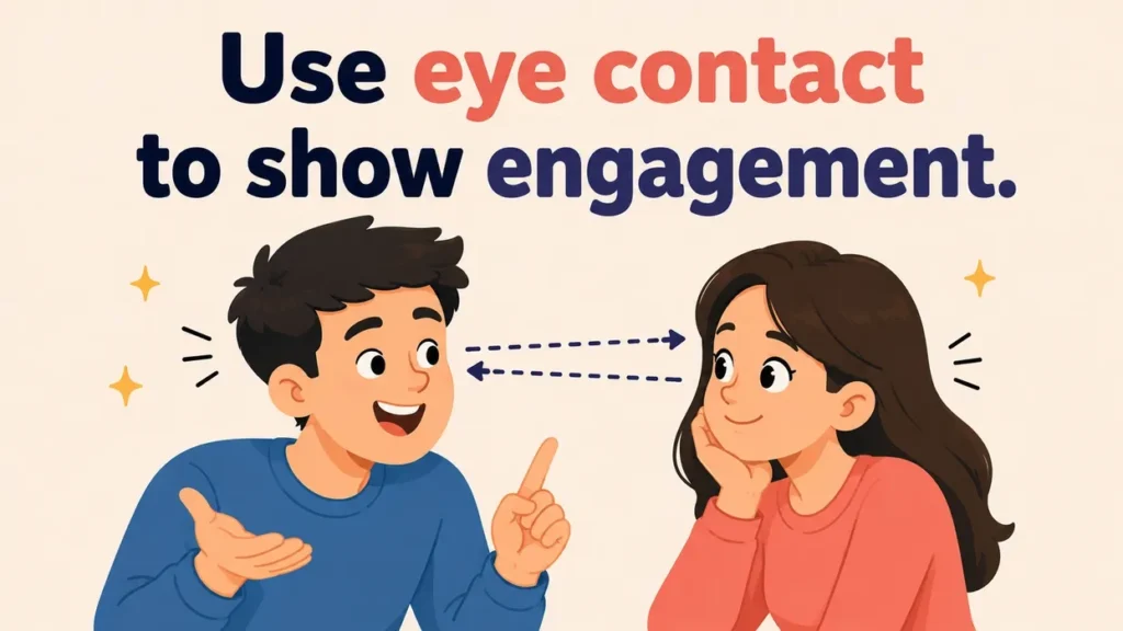 Use eye contact to show engagement.pick up lines about eyes