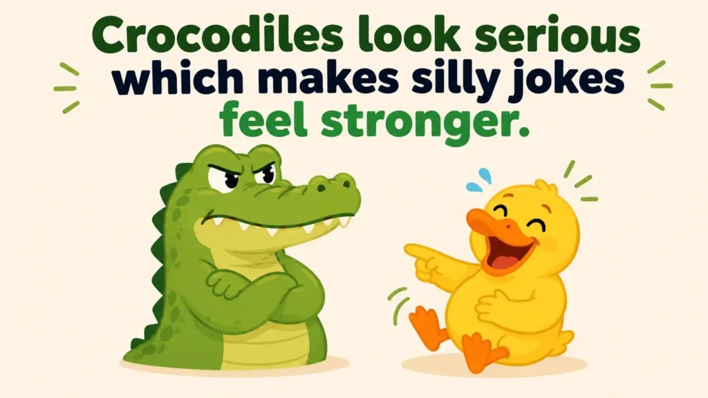 crocodiles-look-serious-which-makes-silly-jokes-feel-stronger