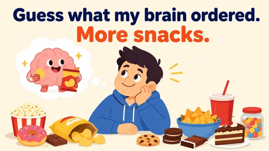 guess-what-my-brain-ordered-more-snacks funny-guess-what-jokes