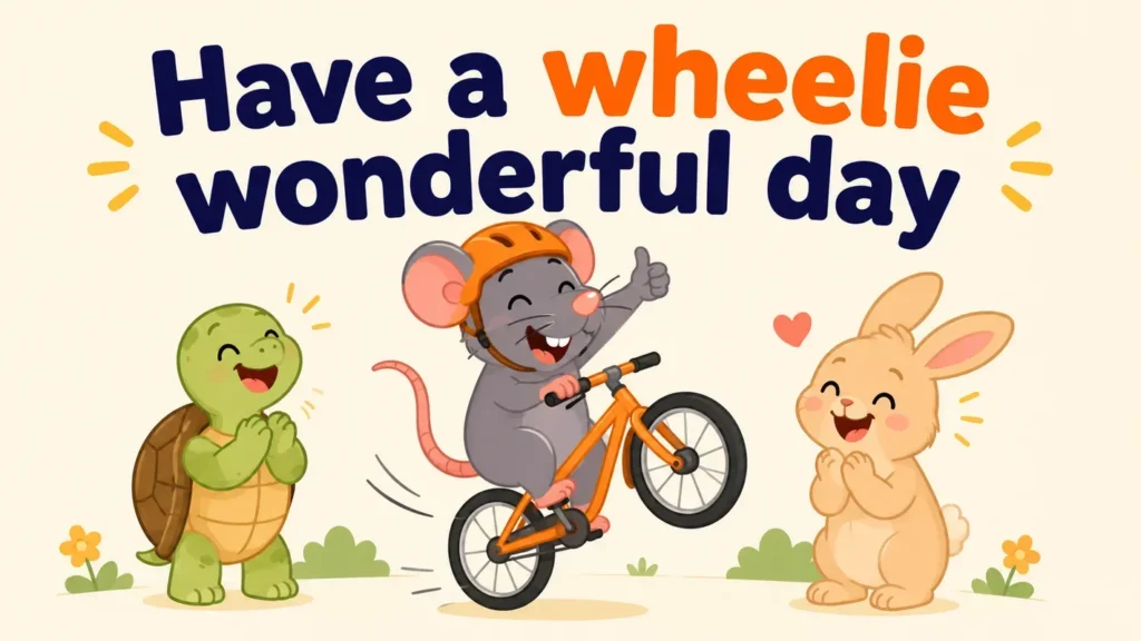 Have a wheelie wonderful day