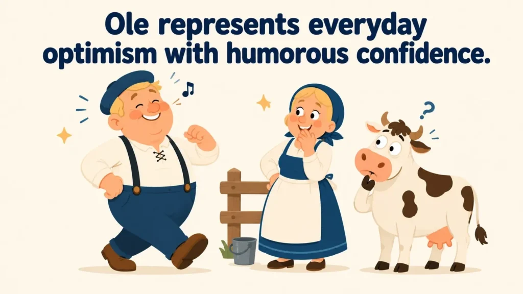 ole-represents-everyday-optimism-with-humorous-confidence
