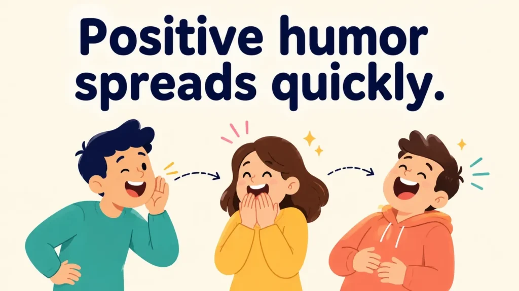 Positive humor spreads quickly.