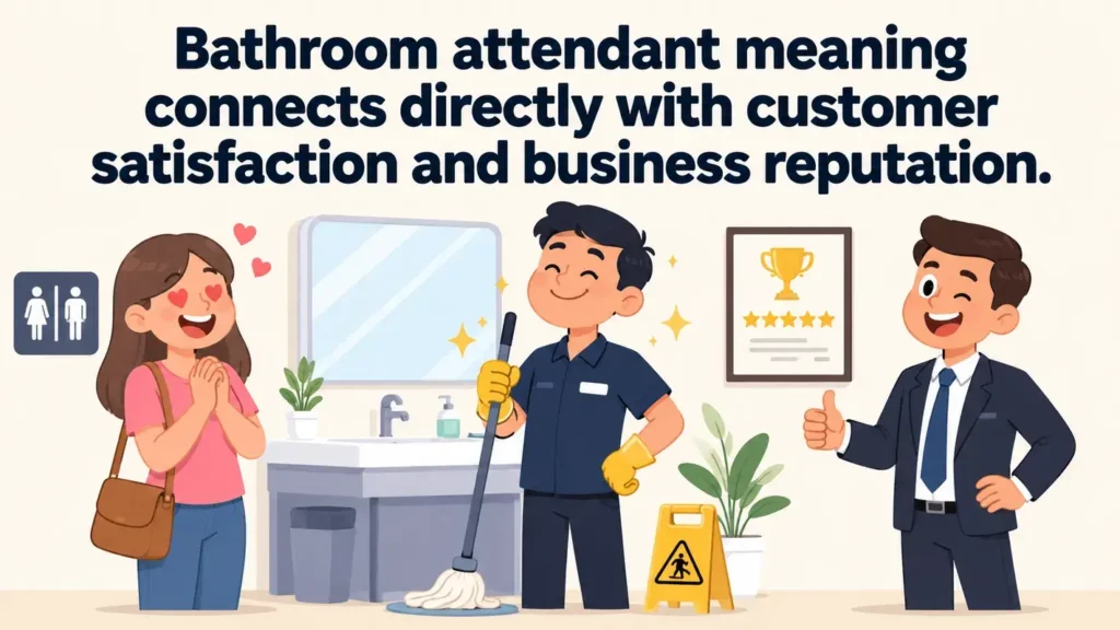 Bathroom attendant meaning connects directly with customer satisfaction and business reputation.