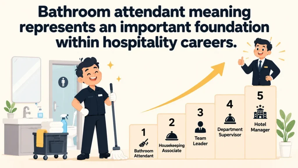 Bathroom attendant meaning represents an important foundation within hospitality careers.
