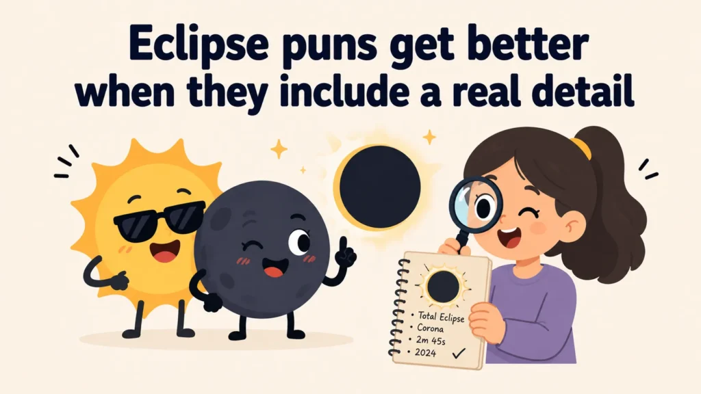Eclipse puns get better when they include a real detail