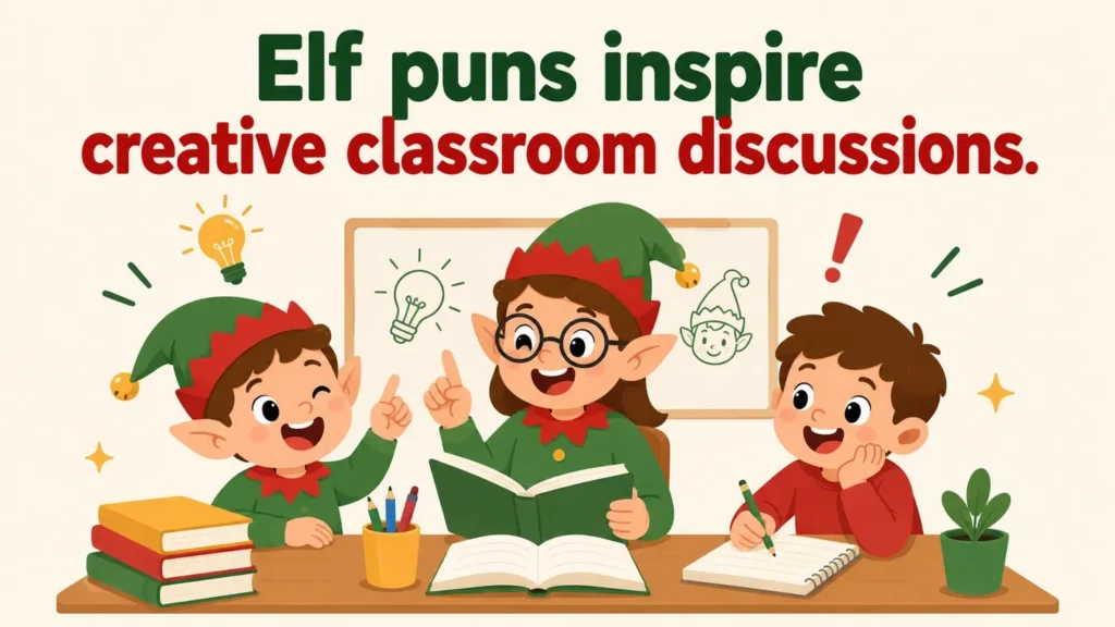 Elf puns inspire creative classroom discussions.