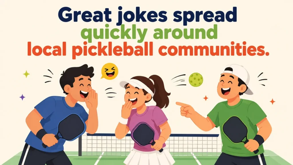 Great jokes spread quickly around local pickleball communities.