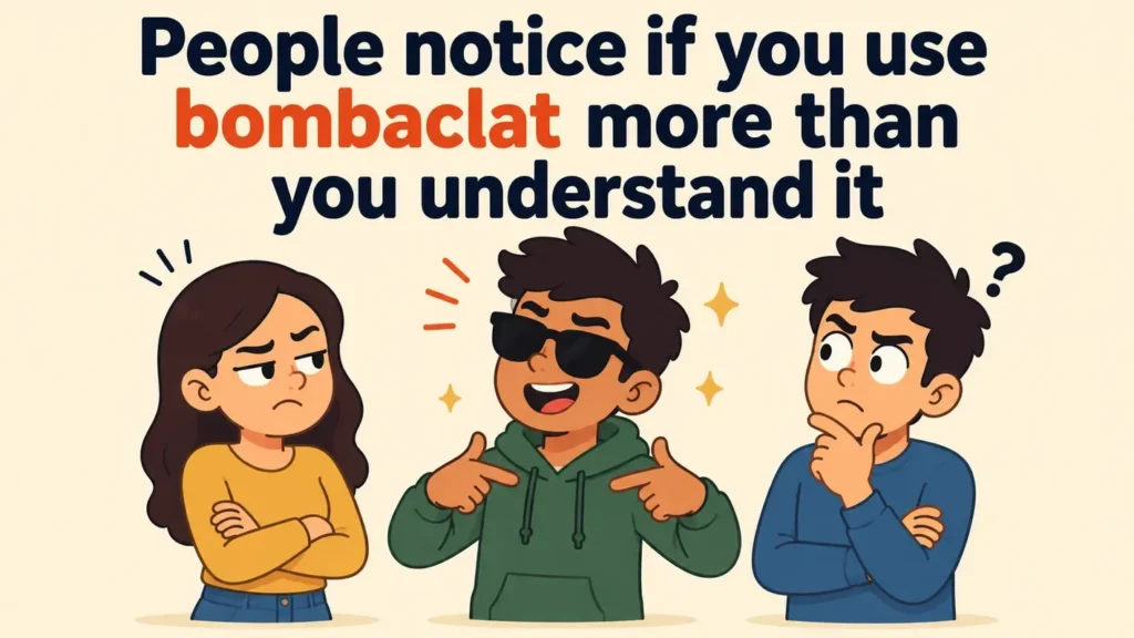 People notice if you use bombaclat more than you understand it