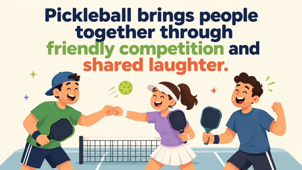 Pickleball brings people together through friendly competition and shared laughter.