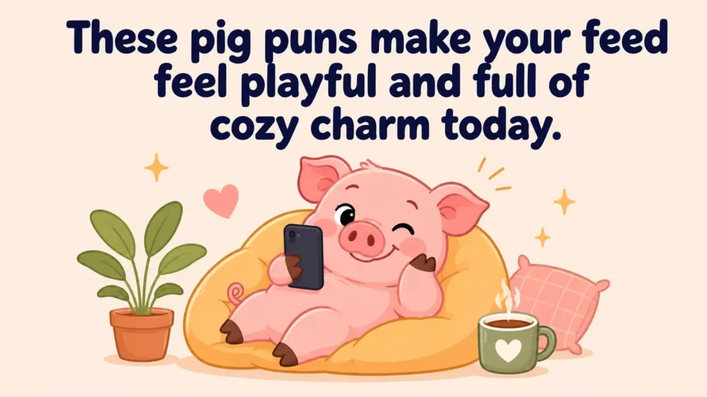 These pig puns turn sweet nothings into giggles that both hearts remember fondly.