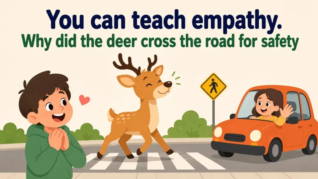 you-can-teach-empathy-why-did-the-deer-cross-the-road-for-safety