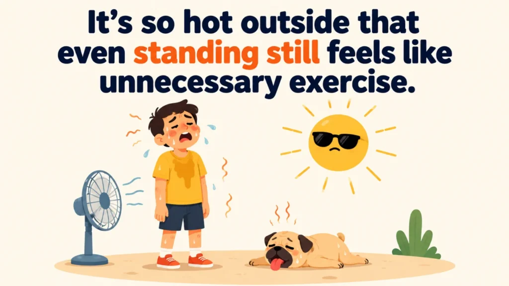 It’s so hot outside that even standing still feels like unnecessary exercise.