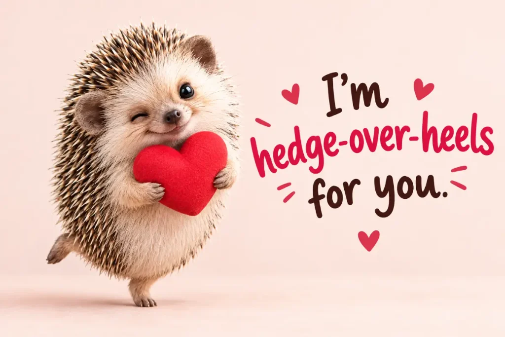 Hedgehog Puns: I’m hedge-over-heels for you.